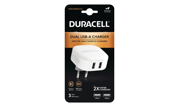 Duracell Dual 24W USB-A-lader