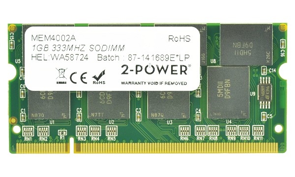 Qosmio G10-126 1GB PC2700 333MHz SODIMM
