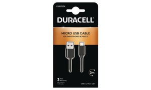 Duracell 2m USB-A til Micro USB-kabel