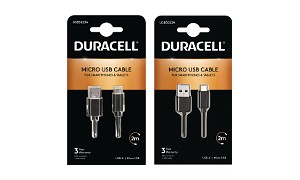 Duracell 1m+2m USB-A til Micro USB-kabel