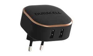 Duracell 2x2.4A USB telefon-/nettbrettlader